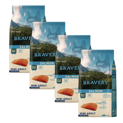 Bravery Dog Mini Adult Łosoś - 4x2kg