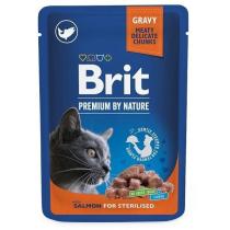 Łosoś dla kota Brit Premium sterylizowany w sosie - 100g