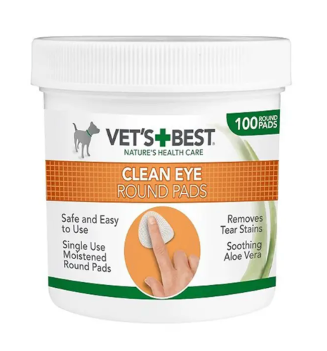 Okrągłe podkładki Vet's Best Clean Eye - 1 opakowanie