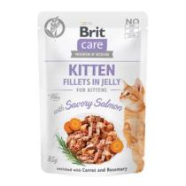 Brit Care Kitten Filety w galaretce z pikantnym łososiem - 85g