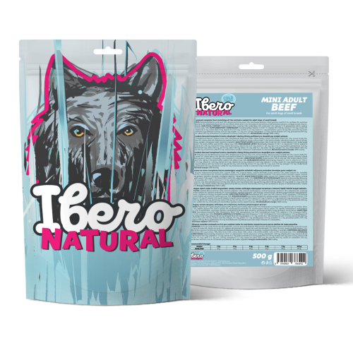 Próbka - Mini wołowina dla dorosłych psów rasy Ibero Cold Press - 500 g