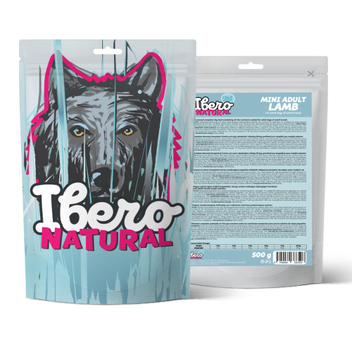 Próbka - Mini jagnięcina dla psów rasy Ibero Cold Press dla dorosłych - 500 g