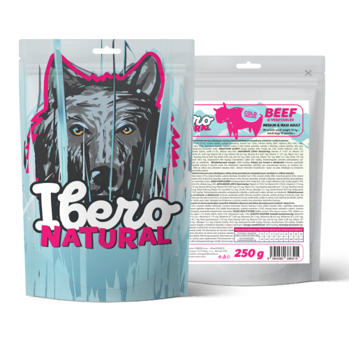 Próbka – wołowina Ibero Cold Press Dog Medium & Maxi Adult – 250 g