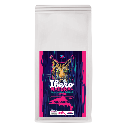 Ibero Natural Cat Kitten Łosoś - 3kg
