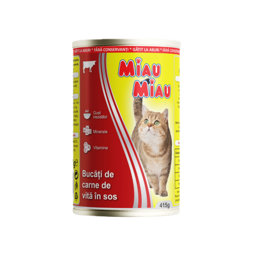 Meow Meow stęż. Dorosła wołowina - 415g