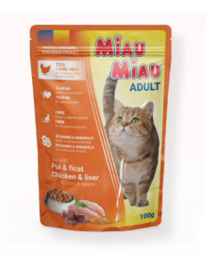 Miau Miau Pocket Adult Kurczak/Wątróbka - 100g