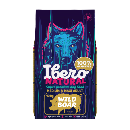 Ibero Grain Free Dog Medium & Maxi Adult Wild Boar - 12kg