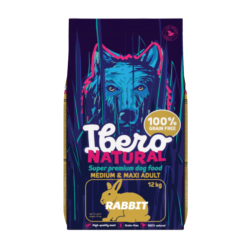 Ibero Grain Free Dog Medium & Maxi Adult Rabbit - 12 kg