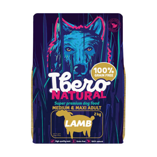 Ibero Grain Free Dog Medium & Maxi Adult Lamb - 2 kg