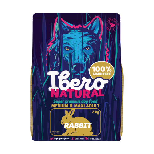 Ibero Grain Free Dog Medium & Maxi Adult Rabbit - 2kg