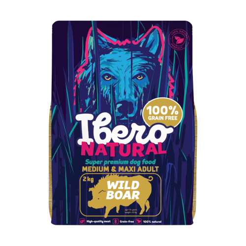 Ibero Grain Free Dog Medium & Maxi Adult Wild Boar - 2kg