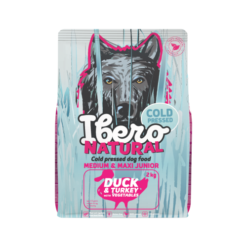 Ibero Cold Press Dog Medium & Maxi Junior Duck&Turkey - 2kg