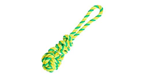 Piłka do ciągnięcia HipHop z węzłem, zielona - 23 cm/90 g