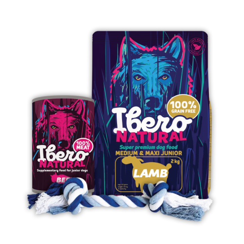Ibero Grain Free Zestaw startowy dla szczeniąt - M/L Junior GF Lamb