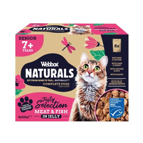 Webbox Naturals Mięso i ryby Senior 7+ - 12x100g