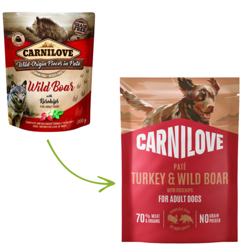 Pasztet dla psa Carnilove 300g – Indyk i bawół z płatkami róży