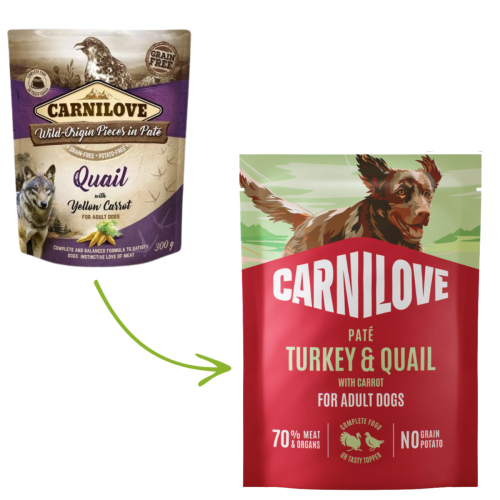 Carnilove Dog Adult Paté 300g - Turkey & Quail with Carrot