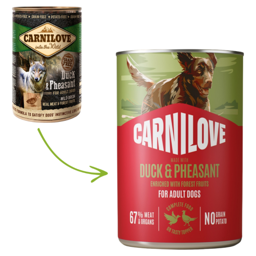 Karma dla dorosłych psów Carnilove, kaczka i bażant, 400 g