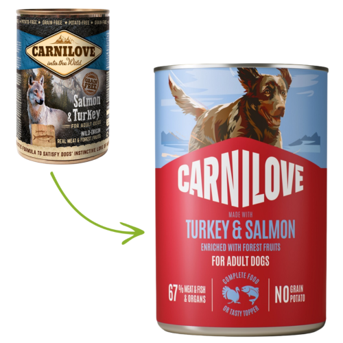 Karma dla dorosłych psów Carnilove Indyk i łosoś - 400 g
