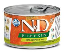 N&D Pumpkin Mini Adult Dzik/Jabłko, Bez Zbóż - 140g