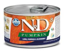 N&D Pumpkin Mini Adult, jagnięcina/borówka, bez zbóż - 140g