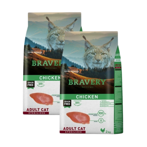 Bravery Cat Sterylizowany Kurczak - 2x2kg