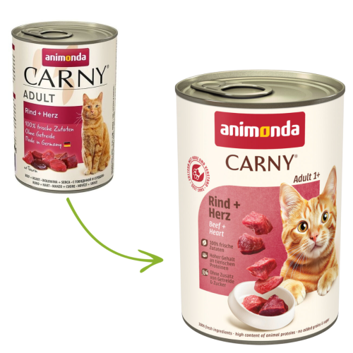 Animonda Carny Cat Wołowina/Serce - 400g