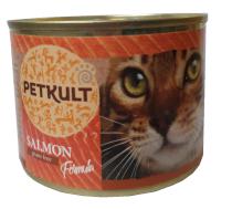 Łosoś w puszce dla kota Petkult - 185g