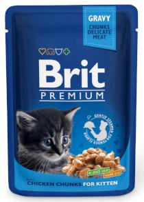 Brit Premium Z Kawałkami Kurczaka Dla Kociaka W Sosie - 100g