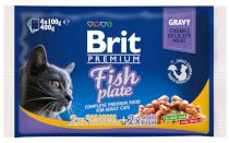 Saszetki dla kota BRIT Menu rybne 4x100g - 1 opakowanie