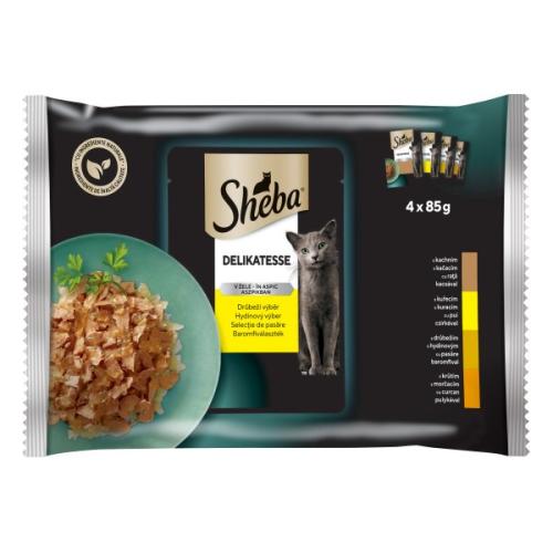 Sheba Delikatesse Wybór Drobiu w Galaretce - 4x85g