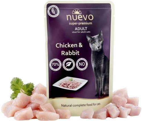 Nuevo Cat Pouch Adult 85g - Kurczak i Królik
