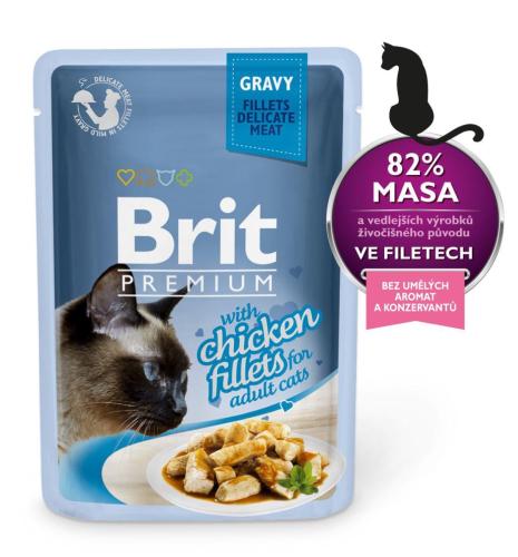 Brit Premium Adult Filety w Sosie 85g - Kurczak