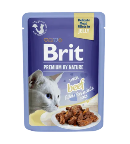 Brit Premium Adult Filety w Galaretce 85g - Wołowina