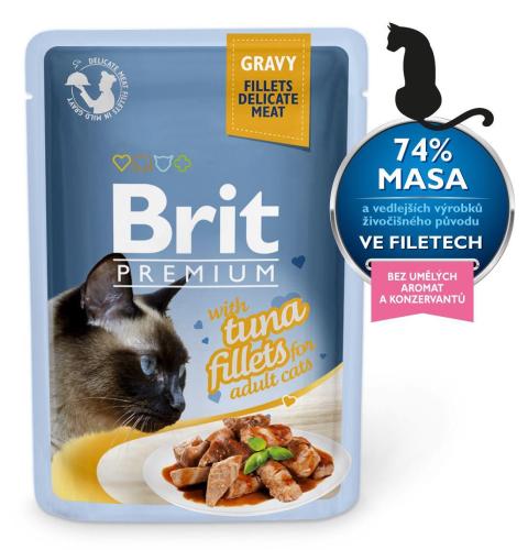 Brit Premium Adult Filety w Sosie 85g - Tuńczyk