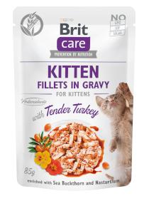 Brit Care Kitten Filety w sosie z delikatnym indykiem - 85g