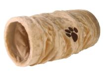 Pluszowy Tunel dla Kota Trixie/Szelest Beżowy - 22cm/60cm