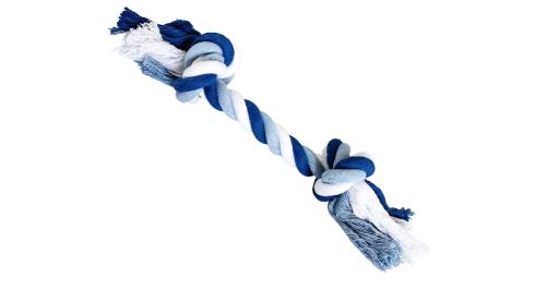 Węzeł bawełniany HipHop 25cm/75g - Niebieski/Biały