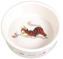Trixie Miska Ceramiczna Biała Kot/Mysz - 0,2/11cm