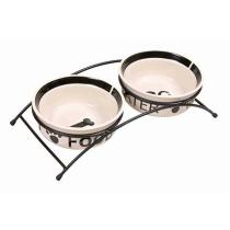 Trixie Zestaw Ceramiczna Miska i Podstawka - 2x1,6l/15cm