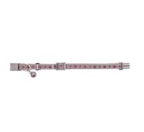 Trixie Collar Odblaskowa obroża dla kota z dzwonkiem, szaro-różowa z kwiatkiem - 1 szt