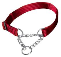 Trixie Collar Premium półzwijany Czerwony - S/M (1,5/30 do 40cm)