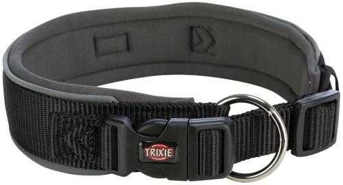 Obroża Trixie Premium, bardzo szeroki, czarny/grafitowy - M/L