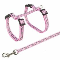 Szelki dla kota Trixie ze smyczą i motywem kota - 1 cm/27 do 46 cm