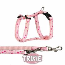 Uprząż Trixie + smycze serca - 23 do 34cm/2m
