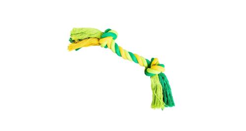 Węzeł bawełniany HipHop 36cm/210g - Zielony/Żółty